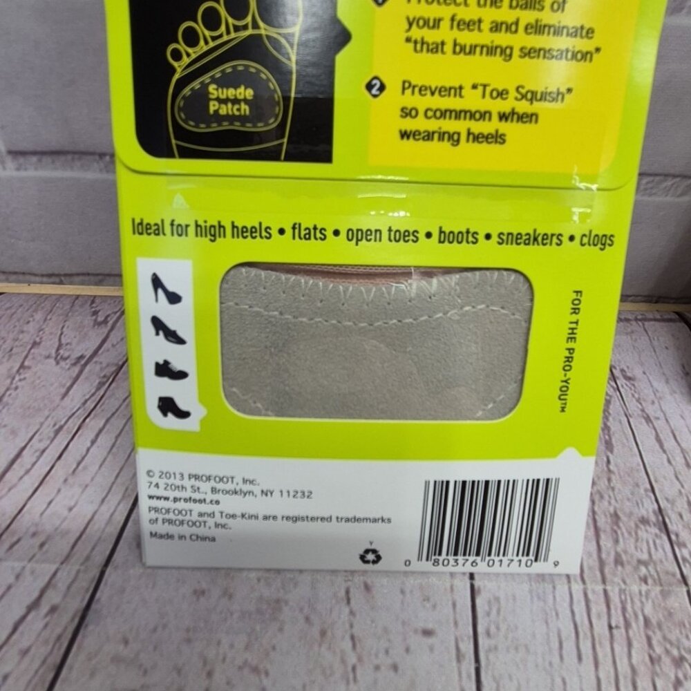 2 PACKS- PROFOOT TOE-KINI BALL OF FOOT PROTECTORS 1 PAIR 5-9 NARROW TO MEDIUM - Picture 5 of 5